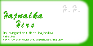 hajnalka hirs business card